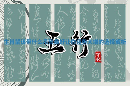 生 👇 肖鼠该带什么吊坠最好让你 💧 运势大增的选择解析